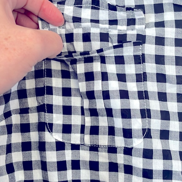 St. John’s Bay Long Sleeve Black and White Buffalo plaid Shirt - Picture 4 of 8